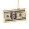 Northlight 4.5" Gold 100 Dollar Bill Glass Christmas Ornament